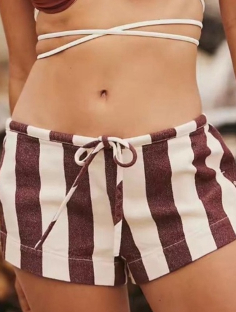 Free People Hot Hot Hot Micro Shorts ~ Brown Motif ~ Small